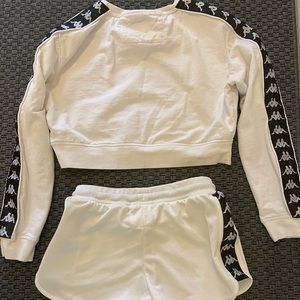 Kappa crop sweatshirt and shorts